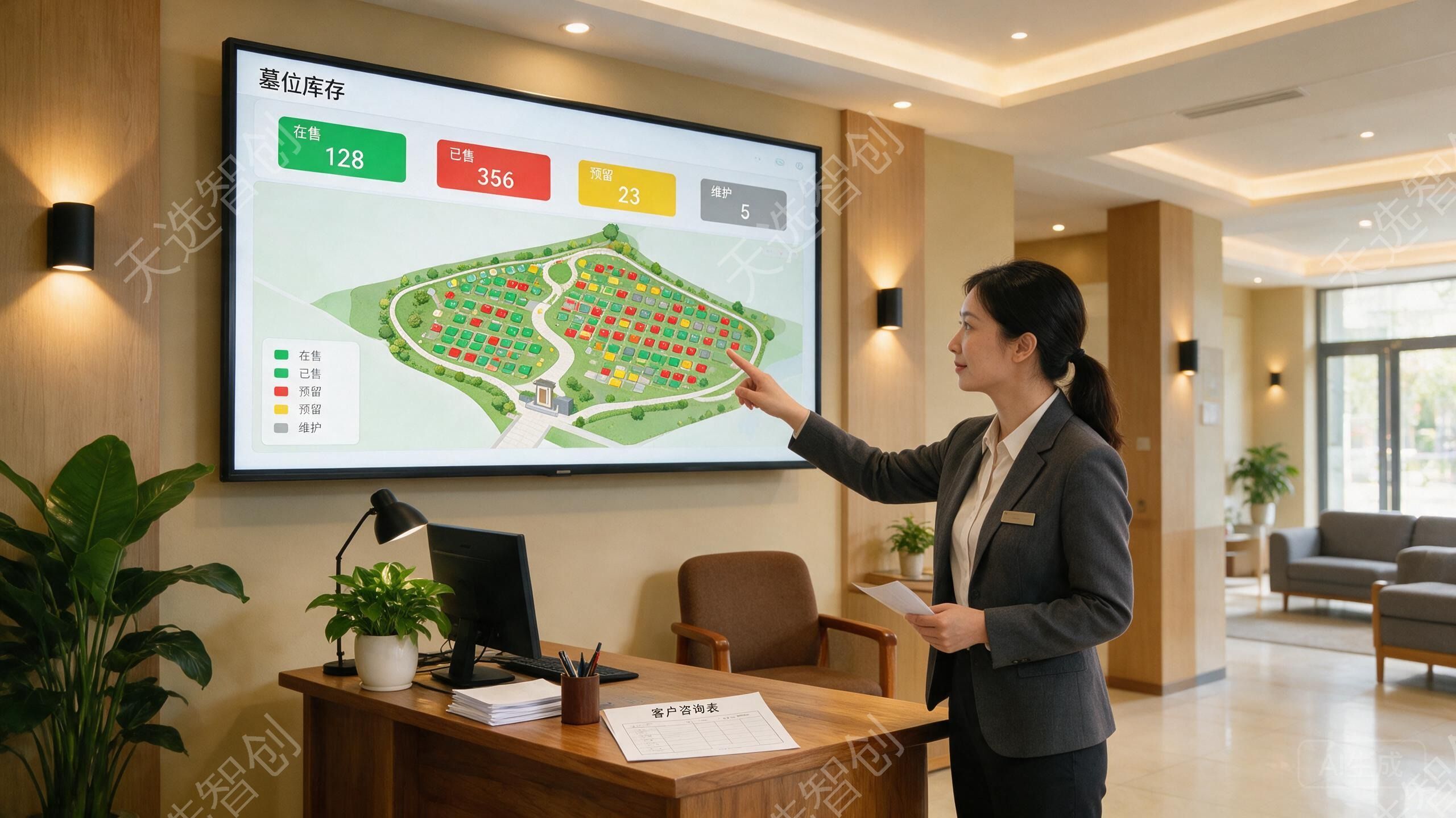 墓位库存盘点:四种状态动态更新,实时掌握可售情况